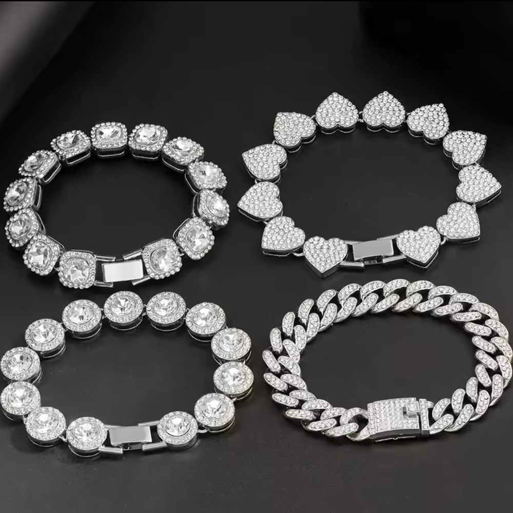 Hip Hip Stainless Steel Silver Bracelets